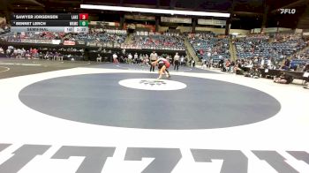144 lbs Semifinal - Sawyer Jorgensen, Lansing HS vs Bennet Lerch, Wichita-Kapaun Mt. Carmel HS