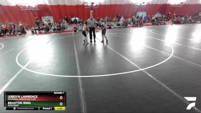 110-112 lbs Round 1 - Jordyn Lawrence, Waukesha Wrestling Club vs Braxton RIng, Wisconsin