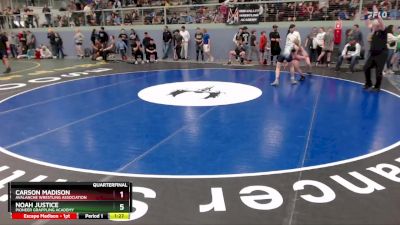 113 lbs Quarterfinal - Noah Justice, Pioneer Grappling Academy vs Carson Madison, Avalanche Wrestling Association