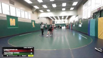 157 lbs Cons. Round 3 - Christopher Gil, Mt. Carmel vs Mohammed Ahmed, Liberty Charter