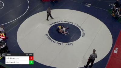 82 lbs Consi Of 32 #2 - Cayden Myers, Penns Valley vs Connor Visnick, Franklin Regional