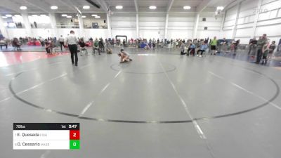 72 lbs Consi Of 16 #2 - Elijah Quesada, Fisheye WC vs Deakon Cessario, Massabesic ME