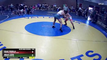 155 lbs Champ. Round 2 - Isaac Padilla, Vacaville Wrestling Club vs Brian Leon, Eastvale Elite WC