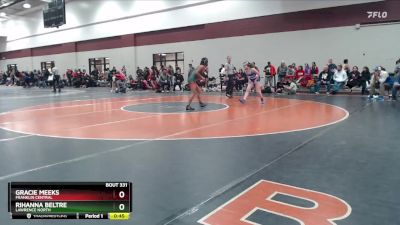 100 lbs Consolation Bracket - Rihanna Beltre, Lawrence North vs Gracie Meeks, Franklin Central