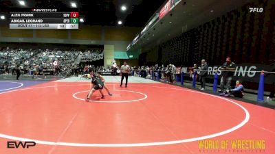 110 lbs Consi Of 4 - Alex Frank, Toppenish Bad Boys Wrestler vs Abigail LeGrand, Sperry Wrestling Club