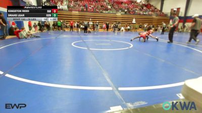 76 lbs Rr Rnd 3 - Kingston Reed, Raw Wrestling Club vs Drake Lear, Fort Gibson Youth Wrestling