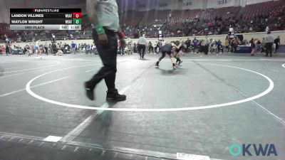 90 lbs 3rd Place - Landon Villines, Weatherford Youth Wrestling vs Waylon Wright, Weatherford Youth Wrestling