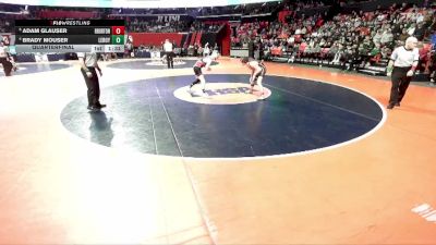 1A 120 lbs Quarterfinal - Adam Glauser, Richmond (R.-Burton) vs Brady Mouser, LeRoy