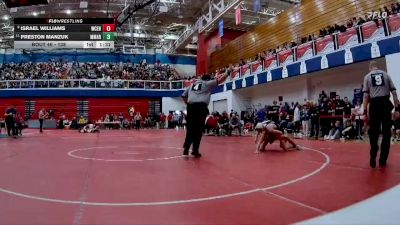 138 lbs Champ. Round 1 - Preston Manzuk, Mishawaka Marian High School vs Israel Williams, West Central