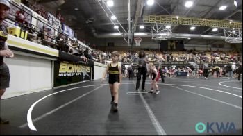 60 lbs Consi Of 8 #2 - Finnley Merrell, Little Axe Takedown Club vs Tre Hartfield 4, OKC Saints Wrestling