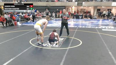 189 lbs Round 3 (4 Team) - Joseph Heim, Shakopee, MN vs Brayden Koester, Bettendorf, IA