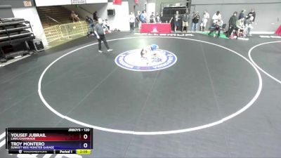 120 lbs Champ. Round 1 - Yousef Jubrail, LAWC/Chaminade vs Troy Montero, Sunkist Kids Monster Garage