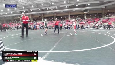 85 lbs Round 2 - Hadi Isenhower, Linn County vs Adison Schlotfeld, NWA