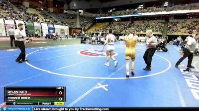 126 Class 4 lbs Semifinal - Dylan Roth, Lafayette (Wildwood) vs Cooper Rider, Liberty