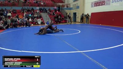 190 lbs 5th Place Match - Anthony Snodey, Cedar Rapids Jefferson vs Raphael Etuma, Iowa City, City High