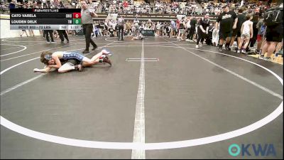 73 lbs Round Of 16 - Cato Varela, Chickasha Youth Wrestling vs Louden Delk, Tuttle Wrestling