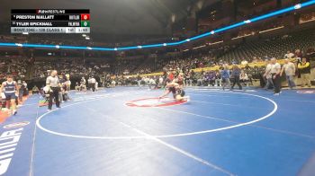 138 Class 1 lbs Champ. Round 1 - Preston Mallatt, Butler vs Tyler Spicknall, Palmyra