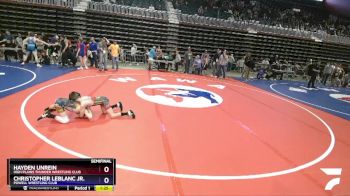 63 lbs Semifinal - Hayden Unrein, High Plains Thunder Wrestling Club vs Christopher LeBlanc Jr., Powell Wrestling Club