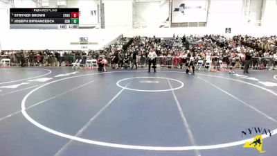 58 lbs Champ. Round 1 - Joseph DiFrancesca, Greece Storm Wrestling vs Stryker Brown, Salamanca Youth Wrestling Club