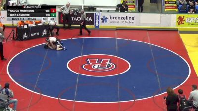 110 lbs Consi Of 32 #2 - Gauge Morrison, West Shore vs Nico Lomonte, Reynolds