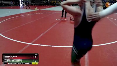 105 lbs Semis (4 Team) - Tyson Halverson, Dassel-Cokato-Litchfield vs Reese Schild, Chatfield