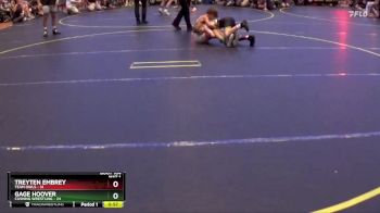 75 lbs Champ. Round 1 - Treyten Embrey, Team Owls vs Gage Hoover, Cushing Wrestling