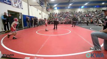 52 lbs Quarterfinal - Lincoln Spain, Raw Wrestling Club vs Clyde Longcrier, Claremore Wrestling Club