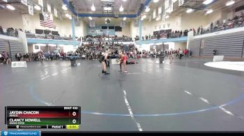 160 lbs Cons. Round 2 - Clancy Howell, Snake River vs Jaydin Chacon, Minico