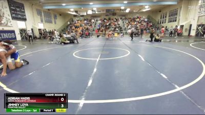 144 lbs Champ. Round 2 - Jimmey Loya, Fountain Valley vs Adrian Hadis, Santa Margarita Catholic