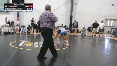 61 lbs Rr Rnd 1 - Haley Smarsh, PA West Black - W vs Isabella Hernandez, NC United - W