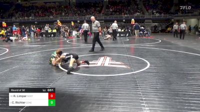 60 lbs Round Of 32 - Ryder Limpar, Northampton vs Chase Richter, Conestoga Valley