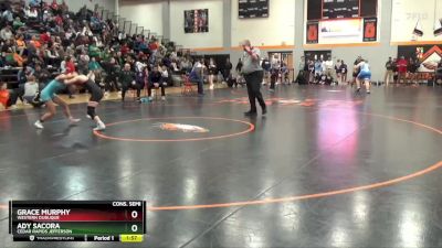 100 lbs Cons. Semi - Ady Sacora, Cedar Rapids Jefferson vs Grace Murphy, Western Dubuque