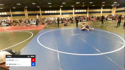 150 kg Quarterfinal - Kaleb Porter, Mogollon vs Nathaniel Wolyniec, Connecticut