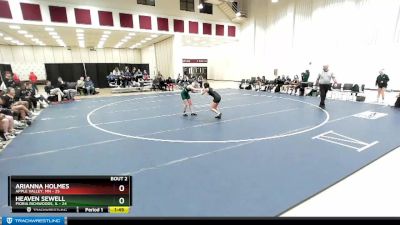 100 lbs Quarterfinals (8 Team) - Arianna Holmes, Apple Valley, MN vs Heaven Sewell, Pioria Richwoods, IL