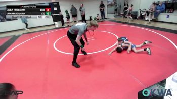 61 lbs Quarterfinal - Alex Freeman, Muskogee Rougher Youth Wrestling vs Jonah Aguayo, Grove Takedown Club