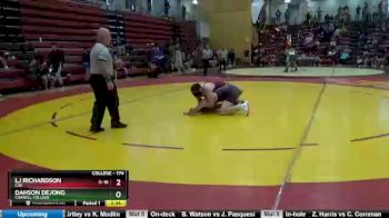 174 lbs Champ. Round 1 - Dahson Dejong, Cornell College vs Lj Richardson, Coe