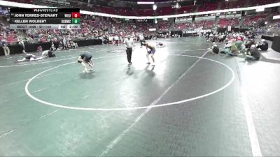 D1-144 lbs Champ. Round 1 - Kellen Wolbert, Oconomowoc vs John Torres-Stewart, Wisconsin Lutheran