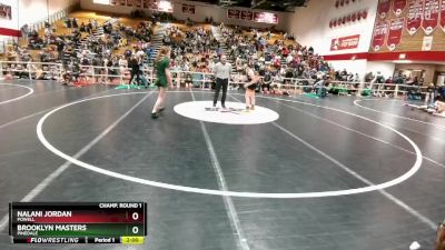 135 lbs Champ. Round 1 - Nalani Jordan, Powell vs Brooklyn Masters, Pinedale