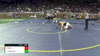 D2-132 lbs Cons. Round 1 - Lane Blanchard, Otsego HS vs Carter Moore, Charlotte HS