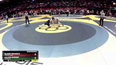 D2-126 lbs Quarterfinal - Kolten Barker, Louisville vs Blaine Demarco, Graham Local