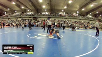 90 lbs Champ. Round 1 - Landree Gyhra, Warsaw Wildcat Wrestling-AAA vs Jaxen Reed, Webb City Youth Wrestling Club-AAA