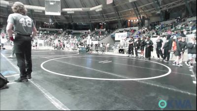 80 lbs Round Of 16 - Rollin Sanders, Stroud Youth Wrestling Club vs Daxton Trowbridge, Piedmont