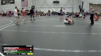 113 lbs Semis (4 Team) - Dionte Wheeler, Pirates WC White vs Antonio Faldetta, Savage Underworld