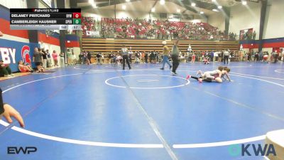 67 lbs Quarterfinal - Delaney Pritchard, Bristow Elementary Wrestling Club vs Camberleigh Hausner, Sperry Wrestling Club