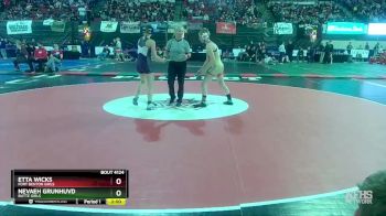 G - 132 lbs Champ. Round 2 - Nevaeh Grunhuvd, Butte Girls vs Etta Wicks, Fort Benton Girls