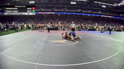 D1-285 lbs Champ. Round 1 - Brady Hamby, Dakota HS vs Nathen Main, South Lyon HS