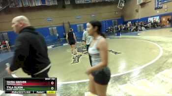 140lbs Champ. Round 2 - Tayen Grover, Toppenish (Girls) vs Tyla Olson, Mount Baker (Girls)