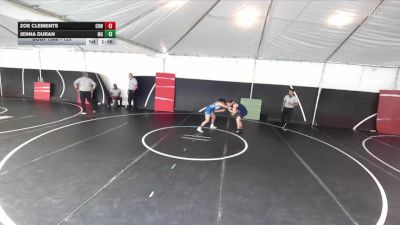 125 lbs Semifinal - Zoe Clements, Chino Hills WC vs Jenna Duran, Madera Grapplers