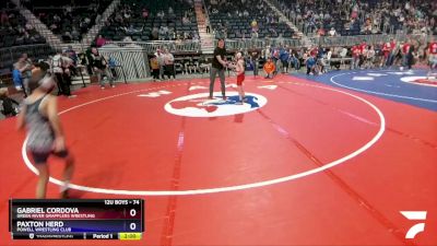 74 lbs Semifinal - Gabriel Cordova, Green River Grapplers Wrestling vs Paxton Herd, Powell Wrestling Club