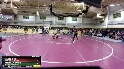 50 lbs Semifinal - Isabel Smith, Watford City Wolves vs Priscilla Epping, NEWCASTLE FALL GUYS